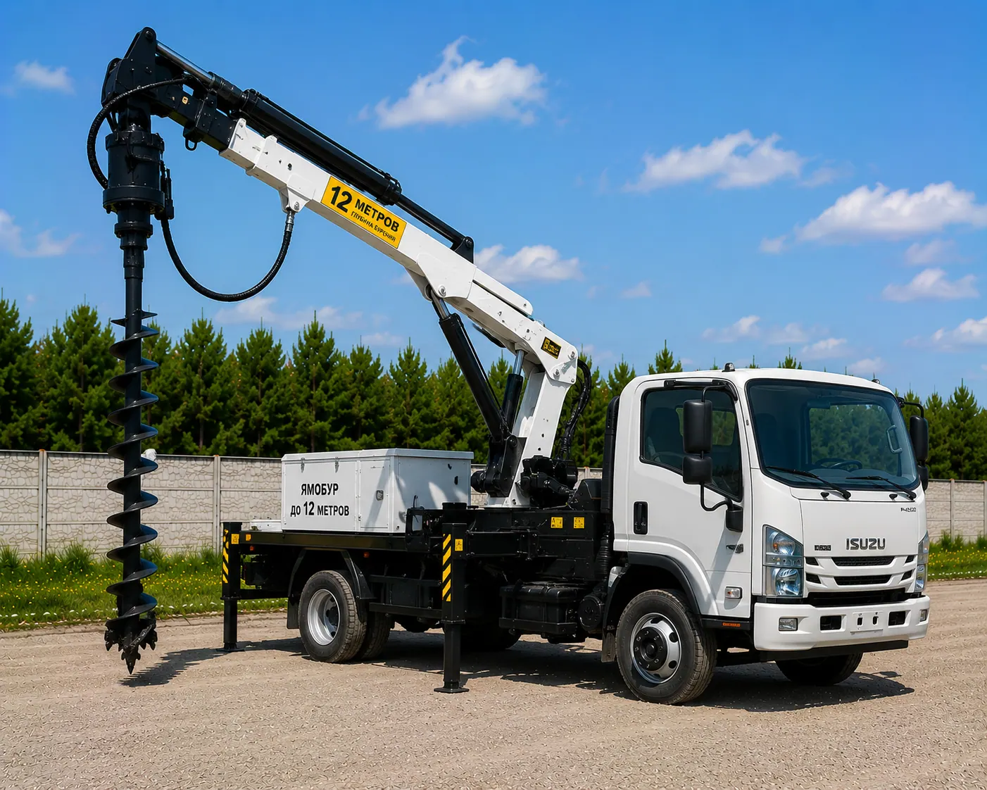 Ямобур Isuzu до 12 метров в аренду